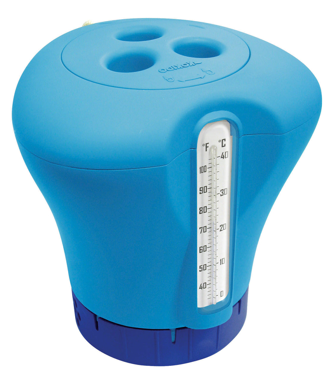 Floating dispenser with thermometer