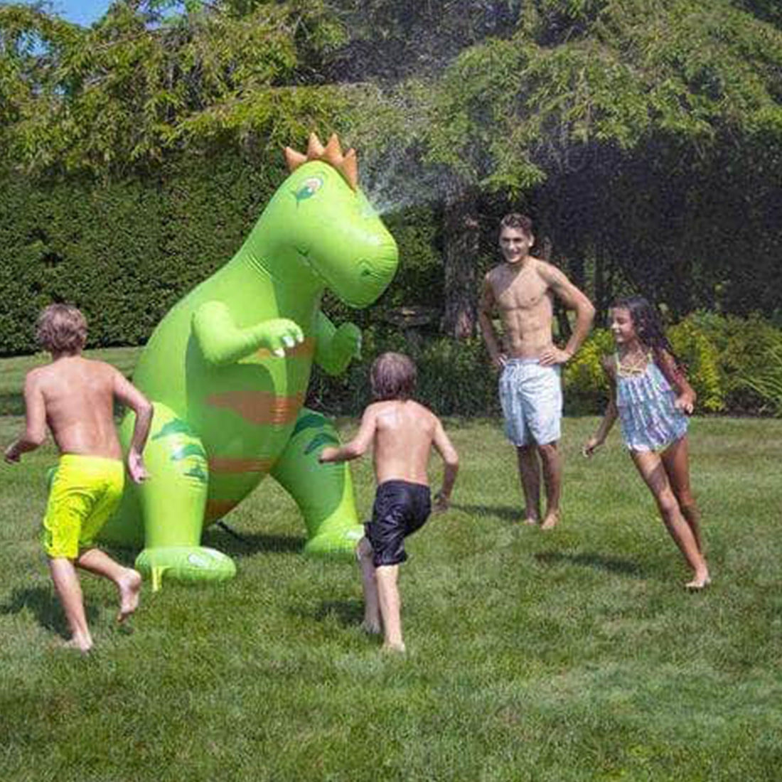 Humonguous dinosaur sprinkler