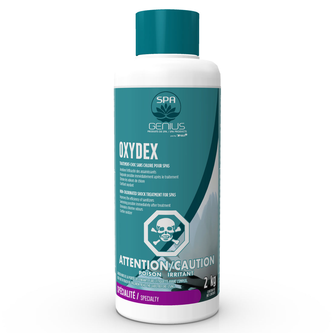 Traitement choc sans chlore et clarifiant pour spa - Oxydex 2 kg