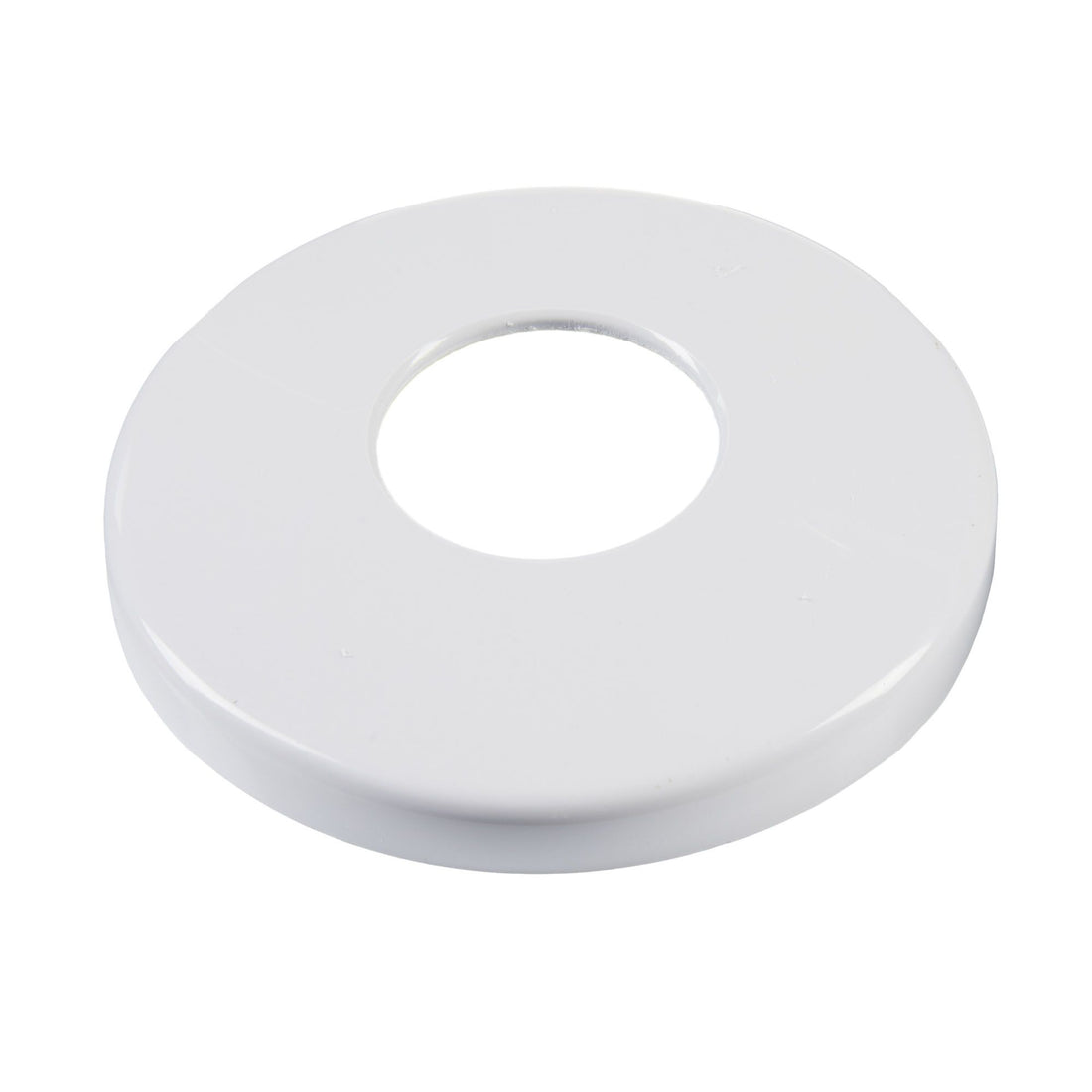 White ABS Plastic Round Escutcheon Plate for 1 ½ " Pipe