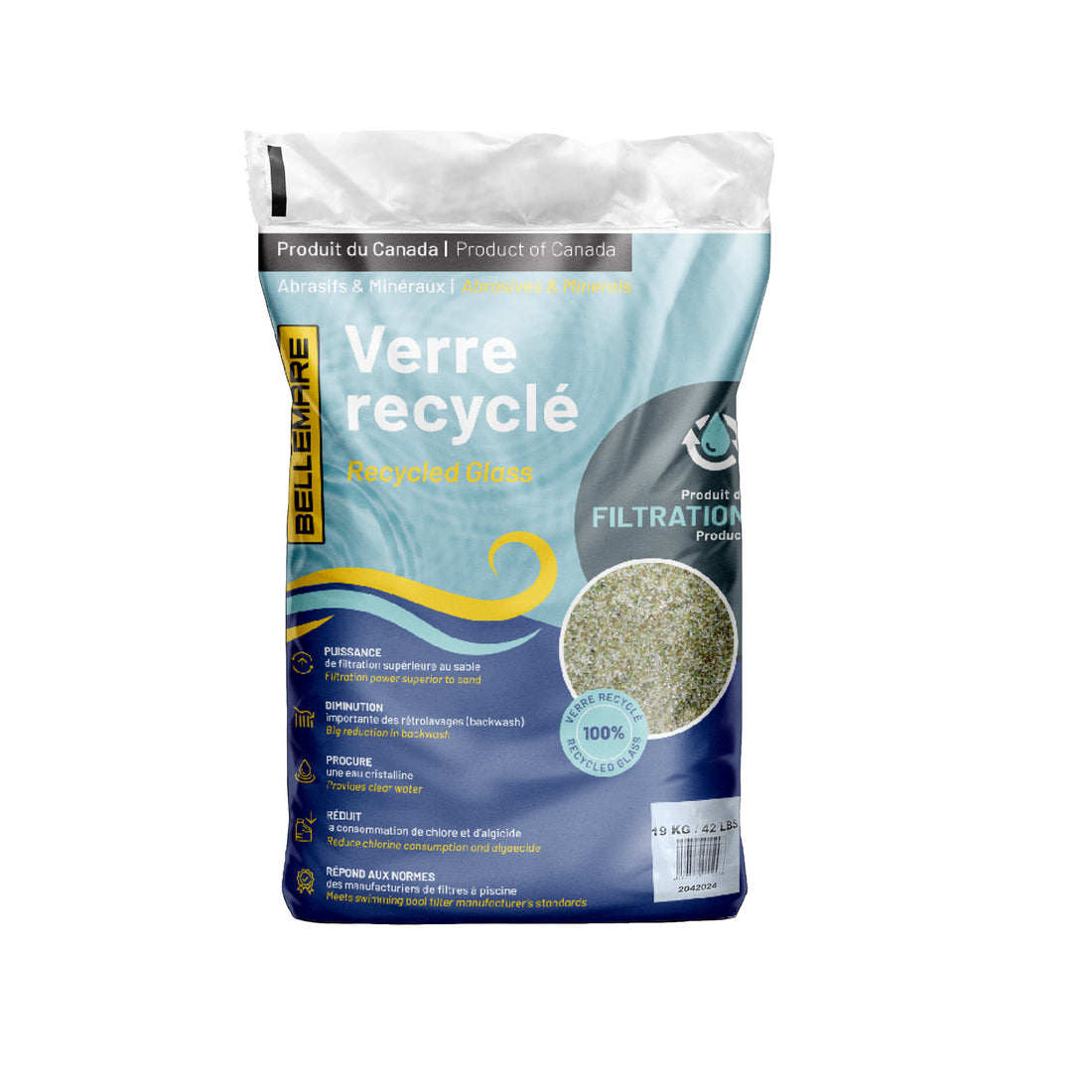 42LBS Filter Glass Bag