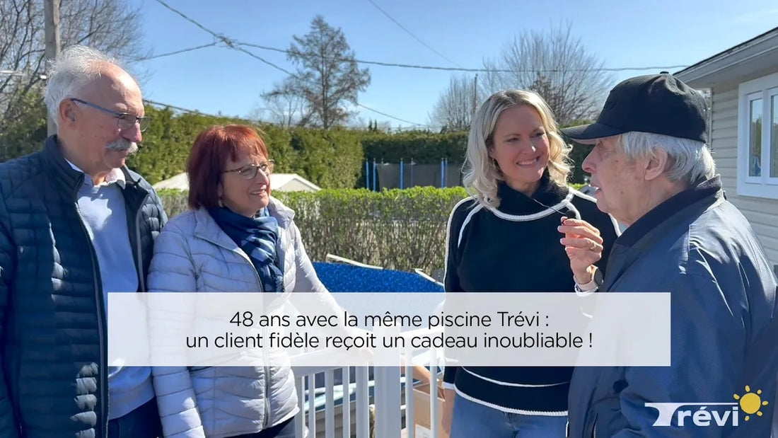 48 ans avec la même piscine Trévi : un client fidèle reçoit un cadeau inoubliable !