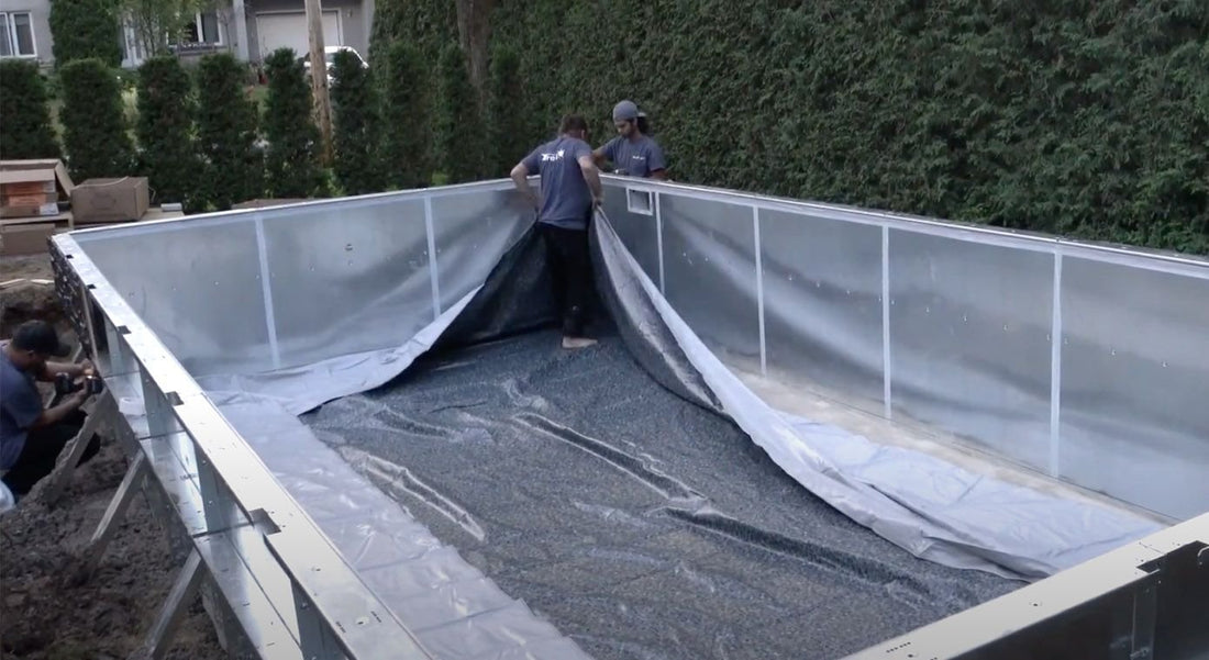 Comment se fait l'installation d'une piscine semi-creusée Trévi Harmony