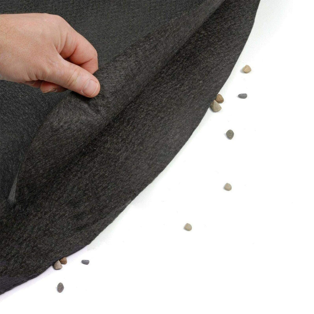 Geotextile ground mat for round above-ground pools