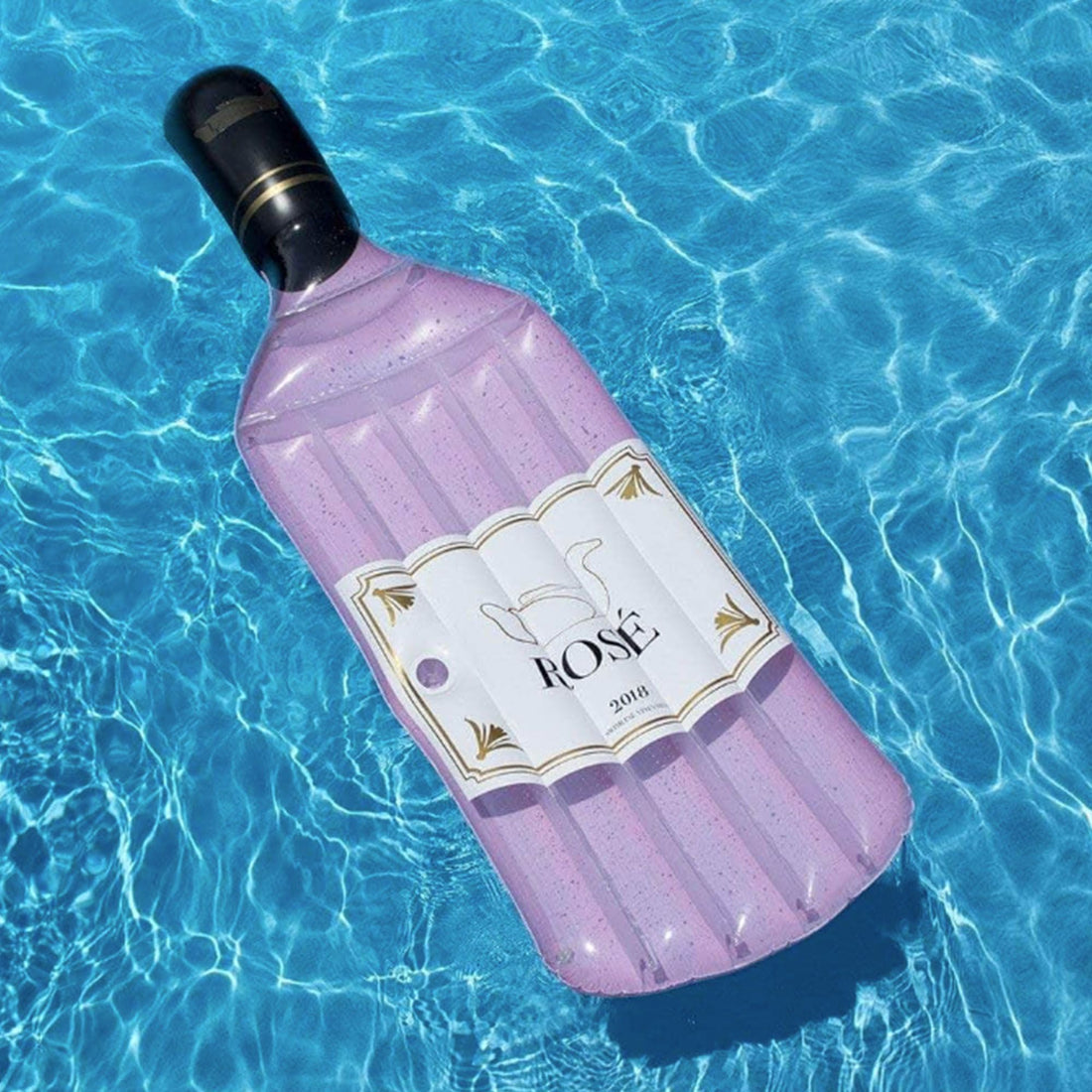 Flotteur en forme de bouteille de rosé