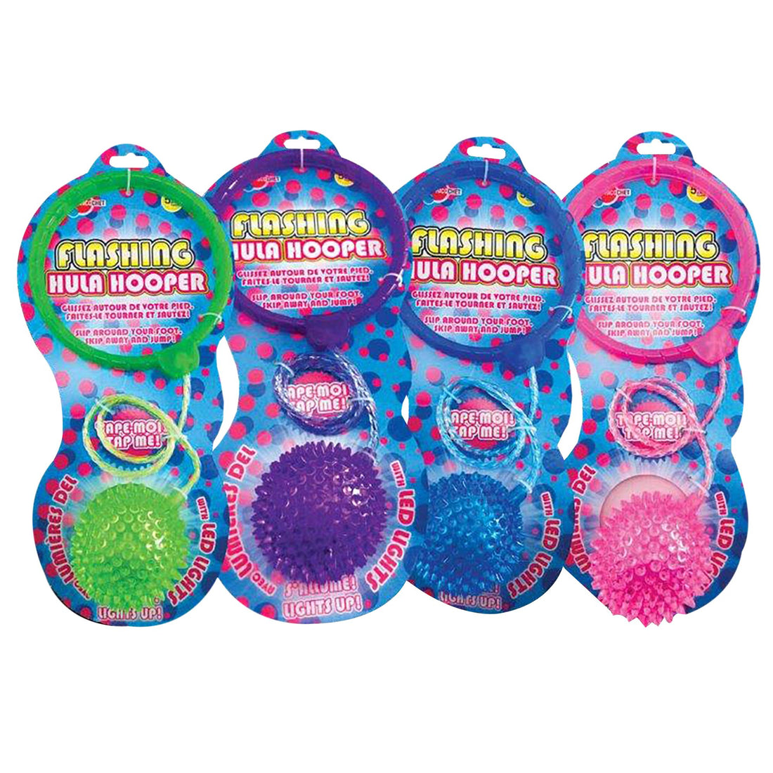 Flashing hula hooper with LED lights