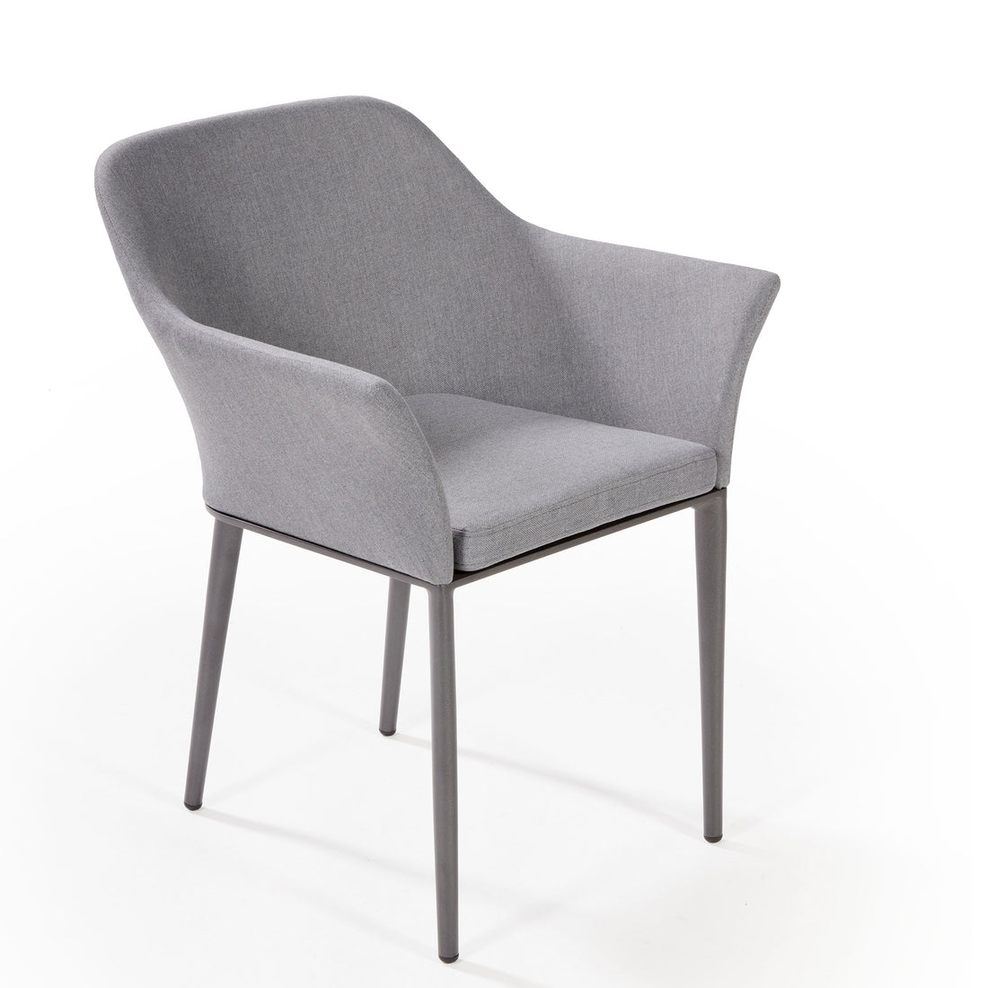 ENSEMBLE DINER ARUBA 48'' GRISE + 4 CHAISES VALENCE