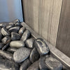 Black decorative river stone