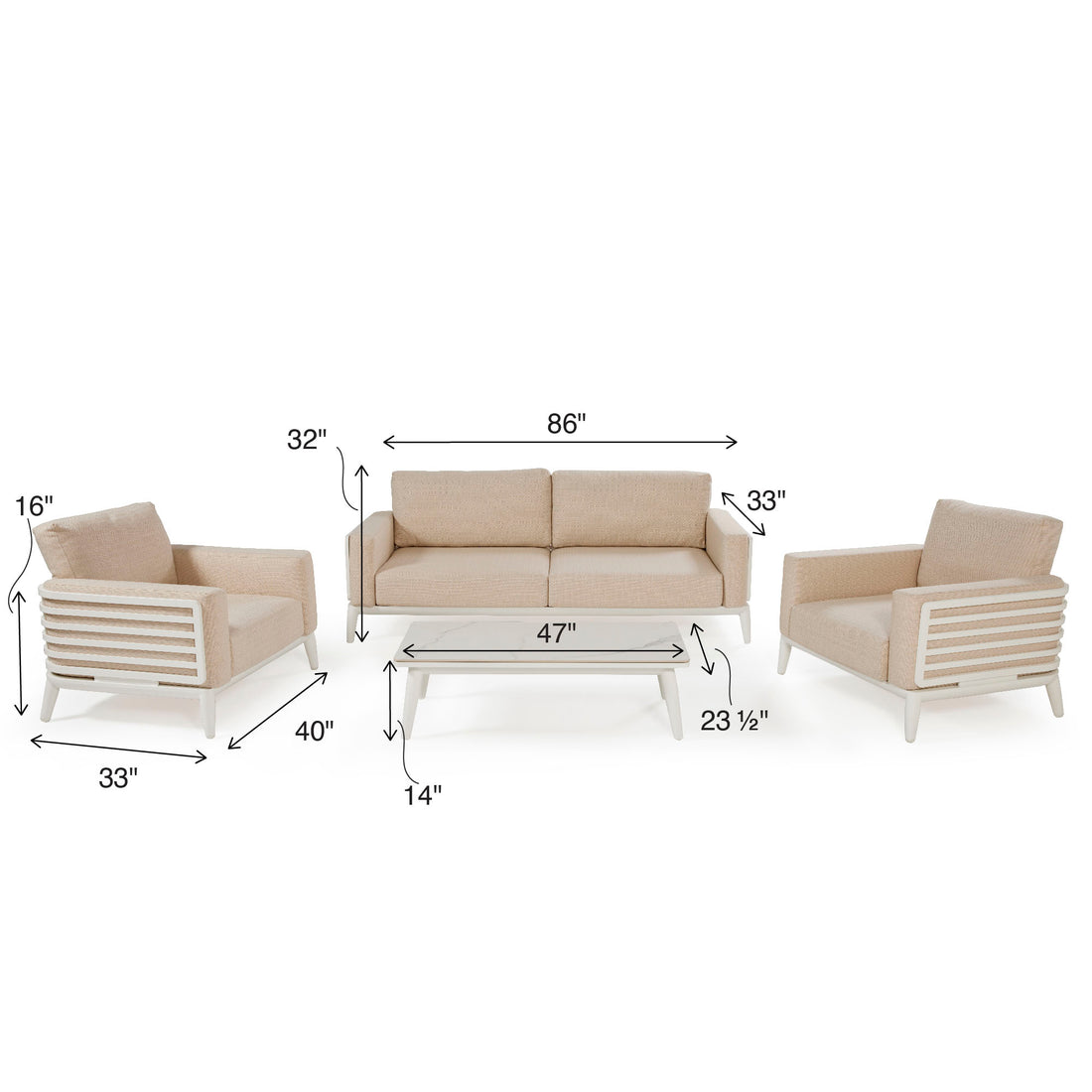 Ensemble salon Abella