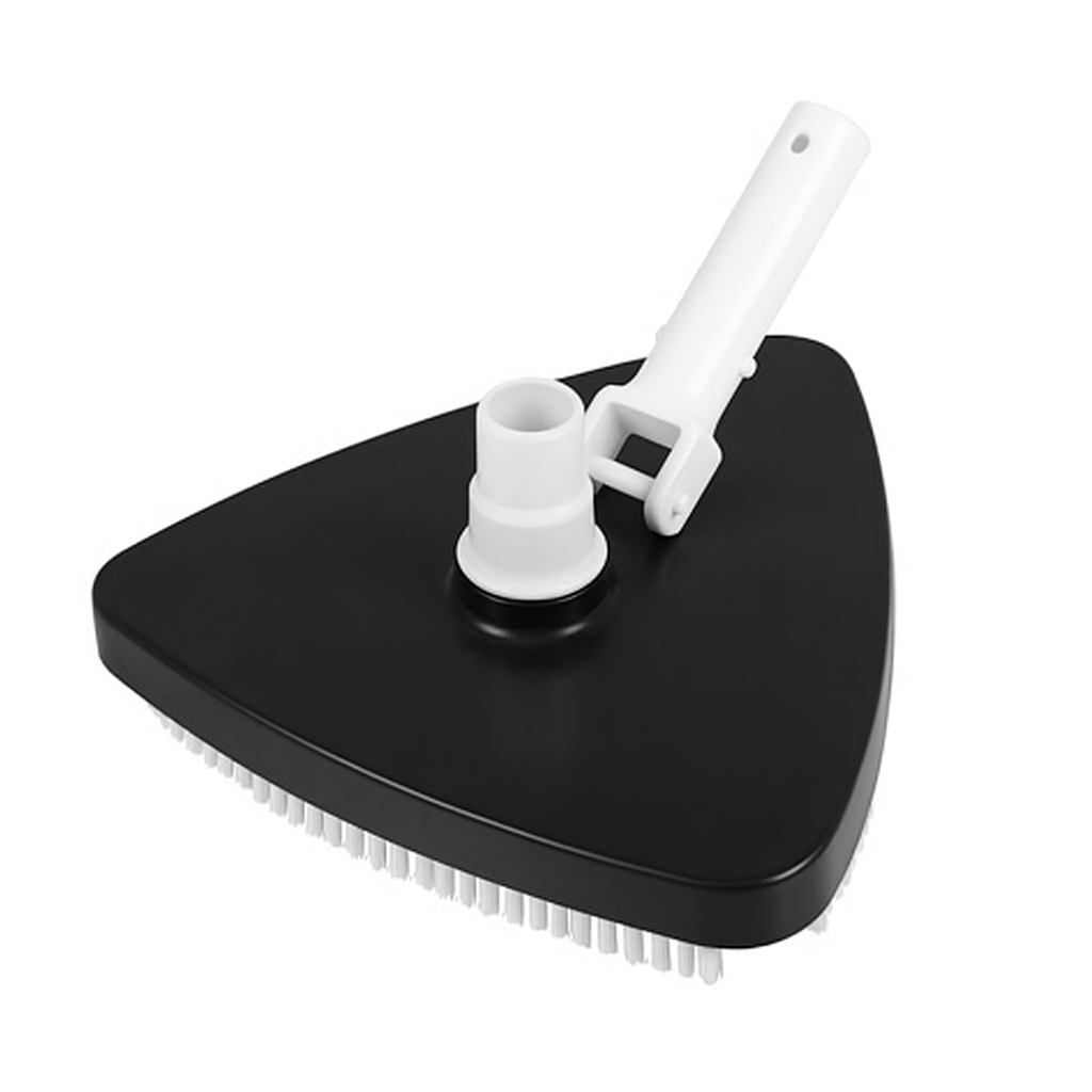 Black triangular pool vacuum head