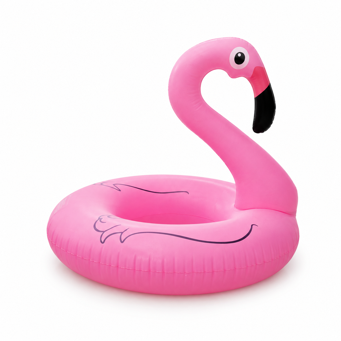 Inflatable light-up pink flamingo ring for the pool - CT258