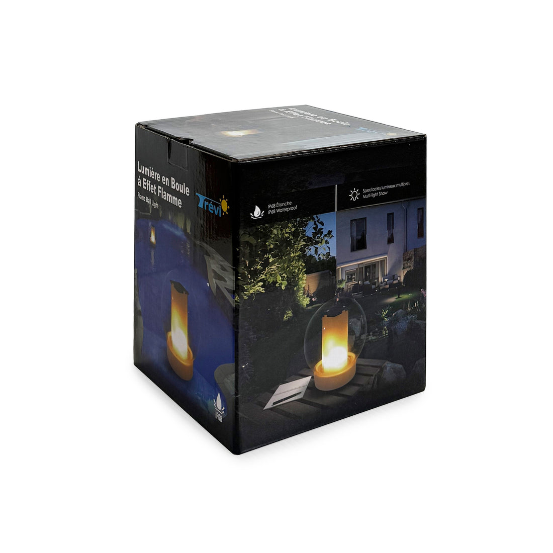 Lumière solaire en boule à effet flamme