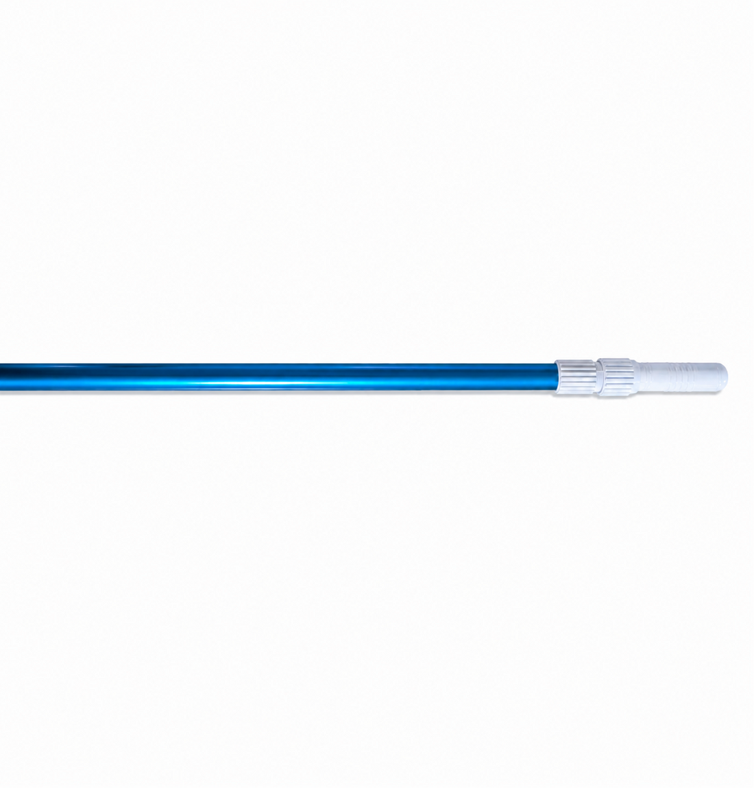 Manche télescopique en aluminium bleu avec embouts blancs 8' à 16'