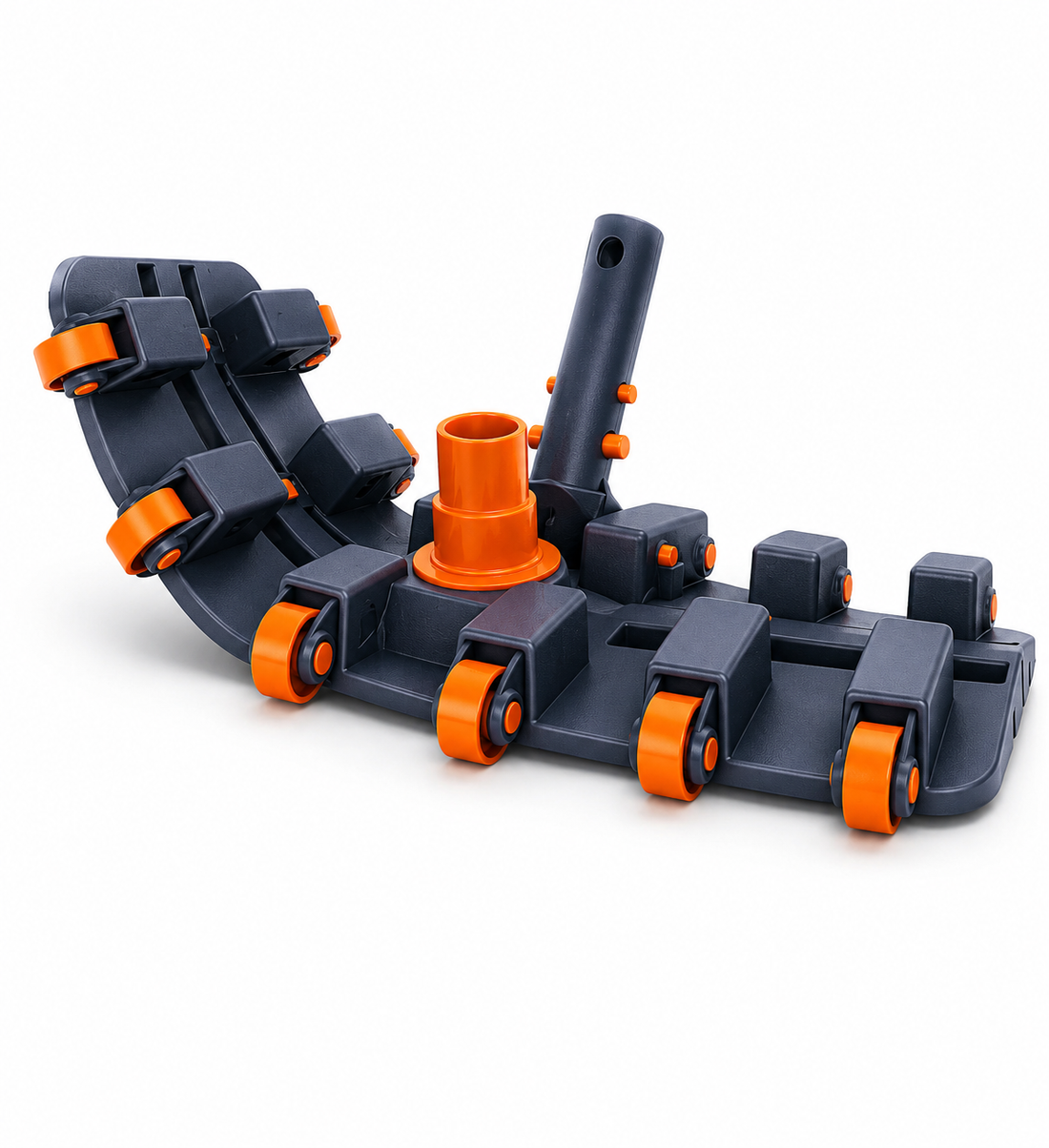 Flexible pool vacuum head