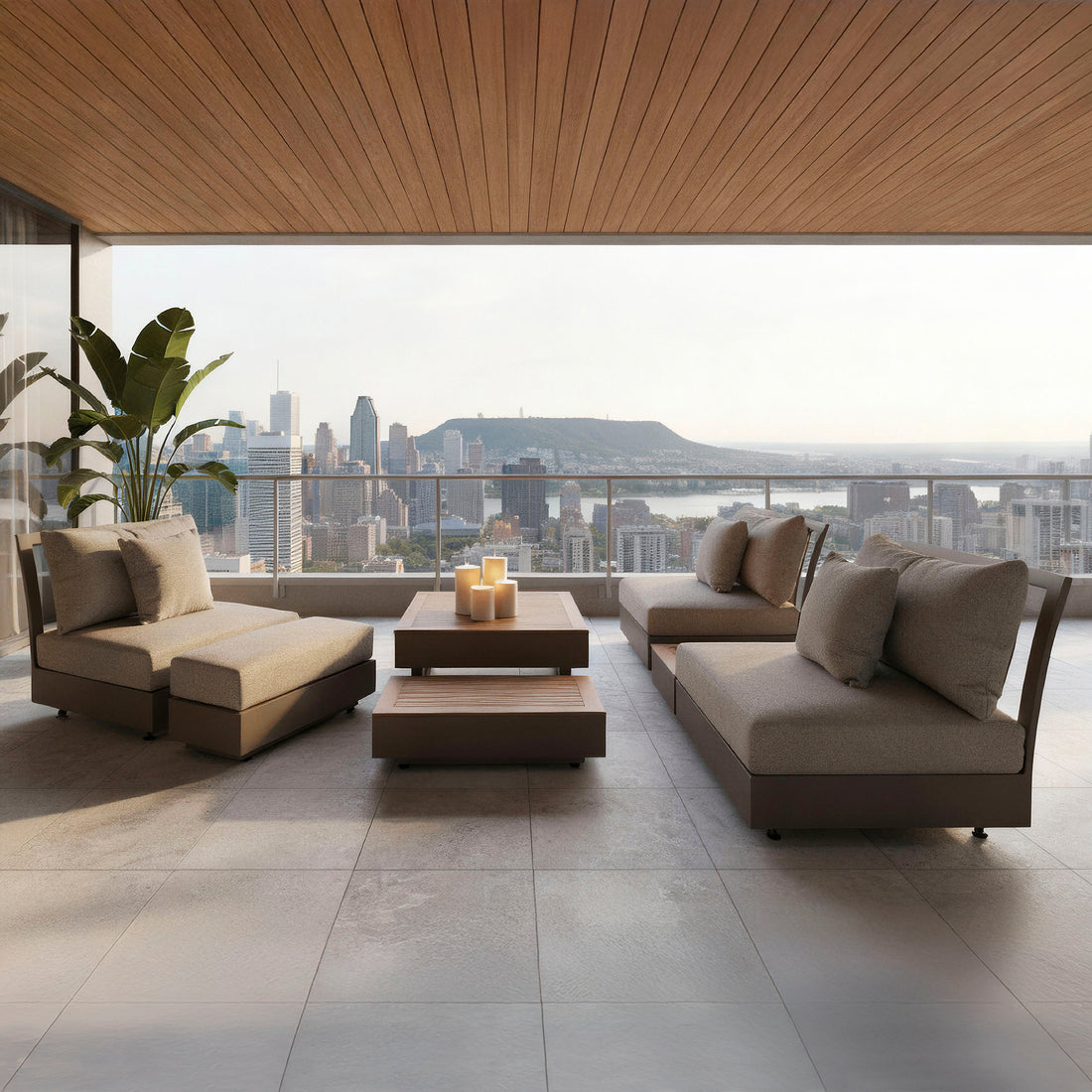 Ensemble salon inspiration condo - 3 places