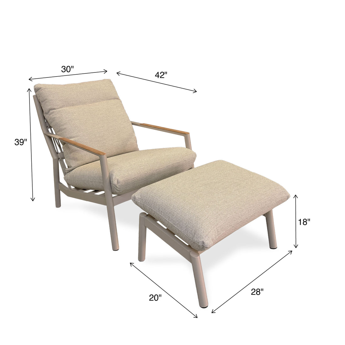 Chaise Palmas avec repose-pieds