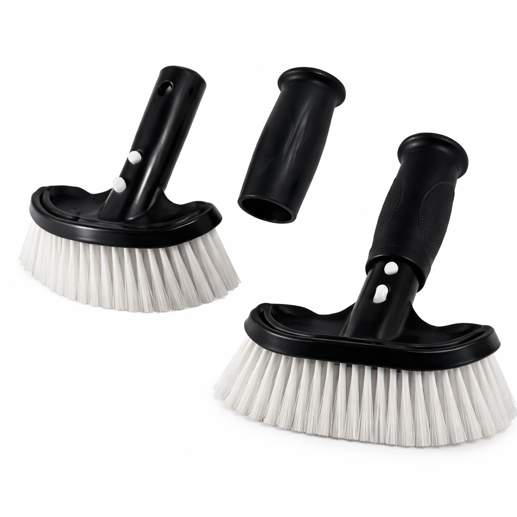 Black spa brush with removable handle – ACM314-NA-CB