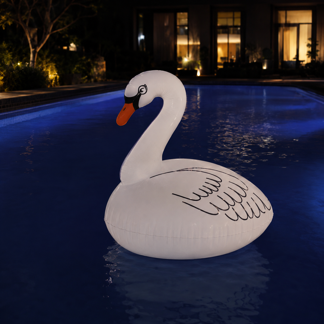 Lampe solaire gonflable en forme de cygne pour piscine et spa - CT212SW
