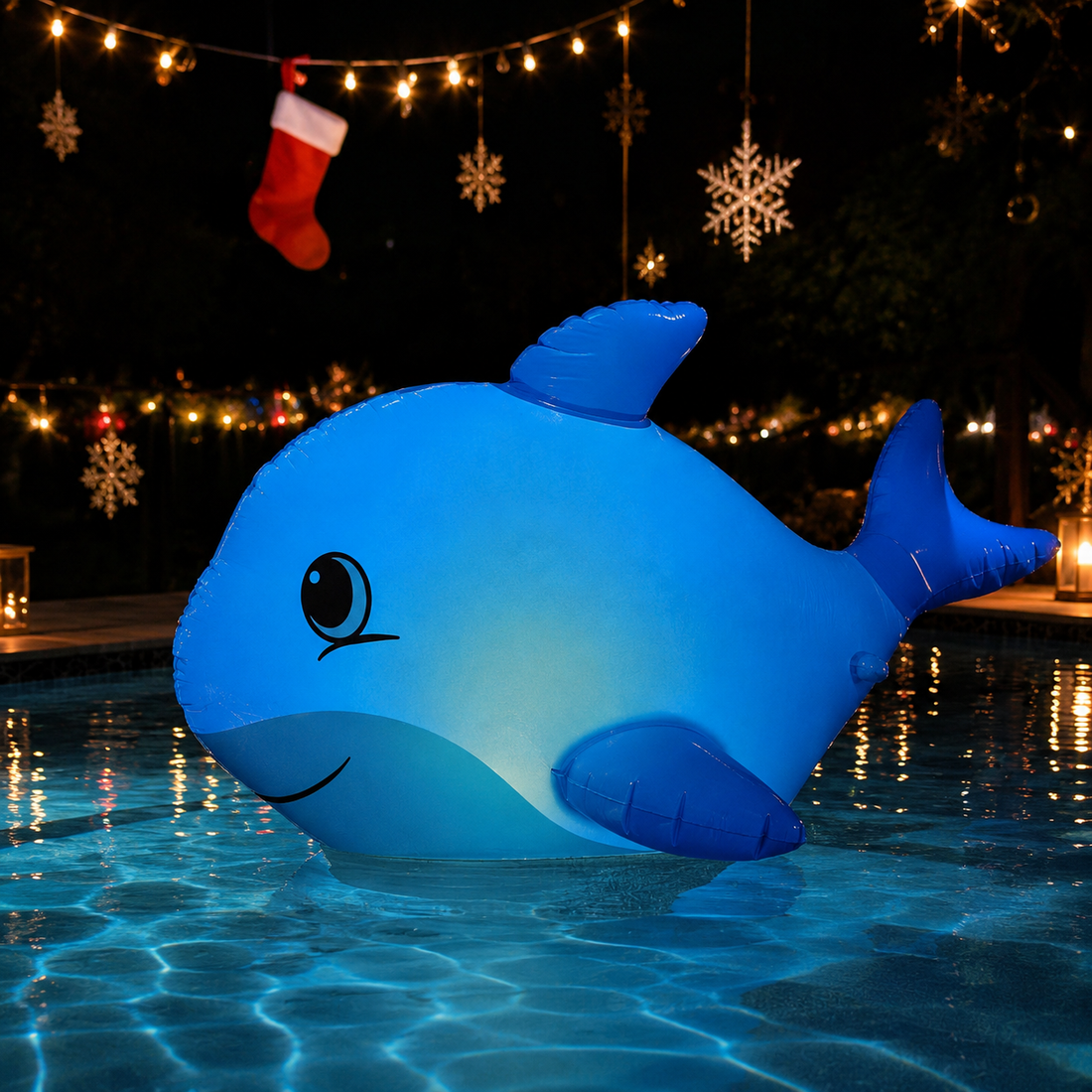 Lumière solaire flottante dauphin pour piscine et spa - CT313