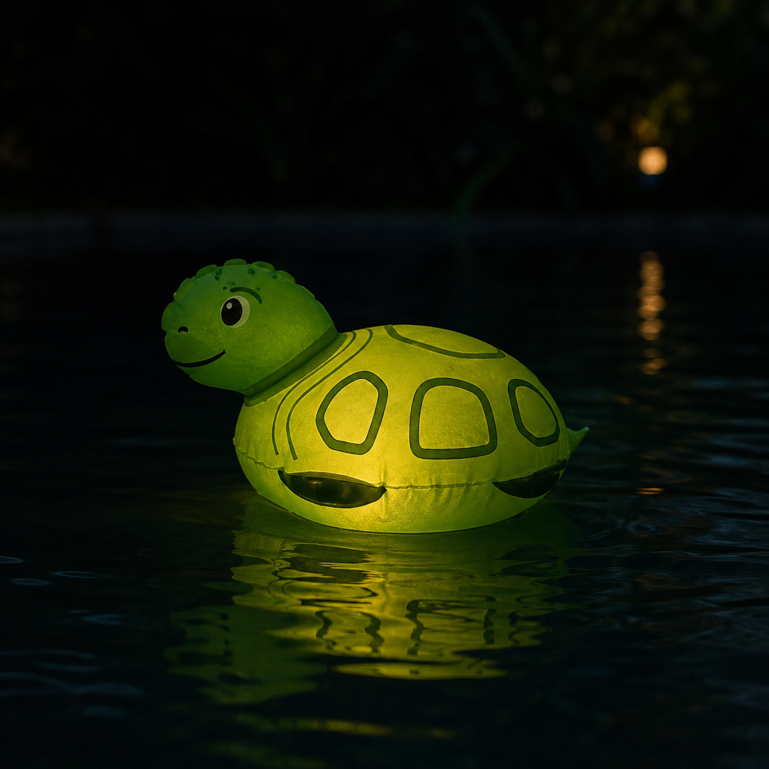 Lampe solaire gonflable en forme de tortue pour piscine et spa - CT311