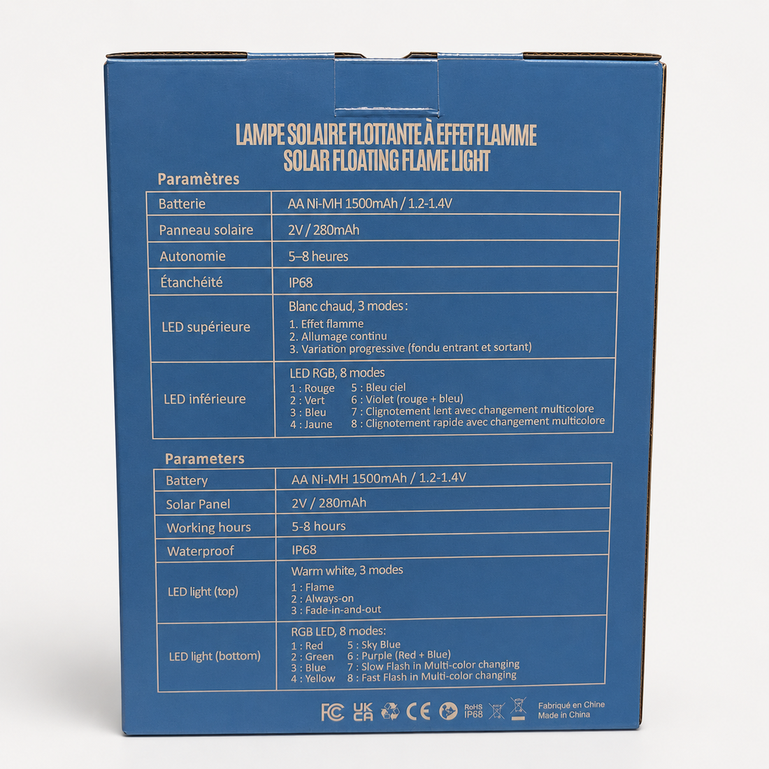 Lumière solaire flottante décorative pour piscine et soa - CT2517