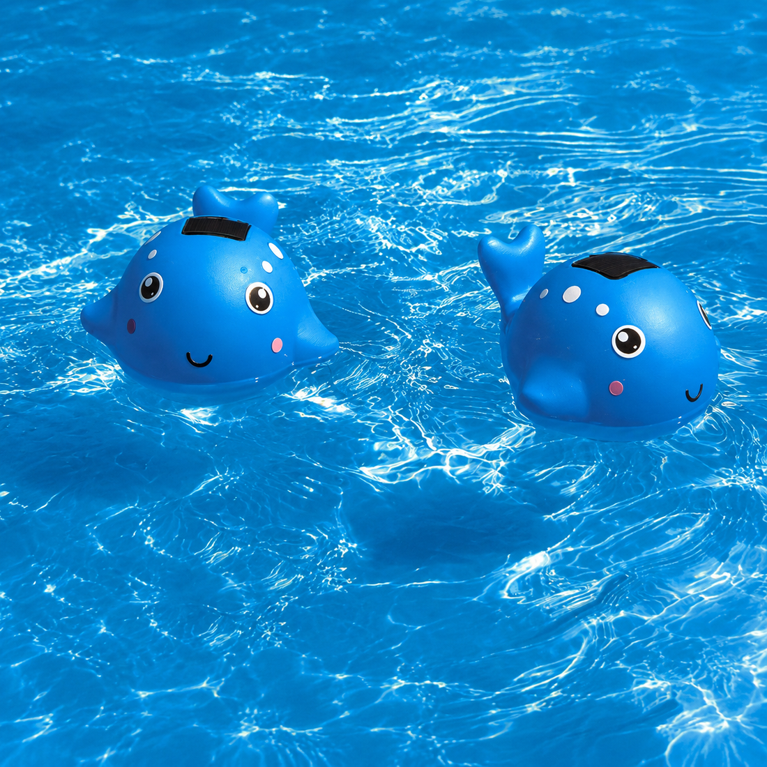 Lumière solaire flottante baleine bleue pour piscine et spa - CT2108