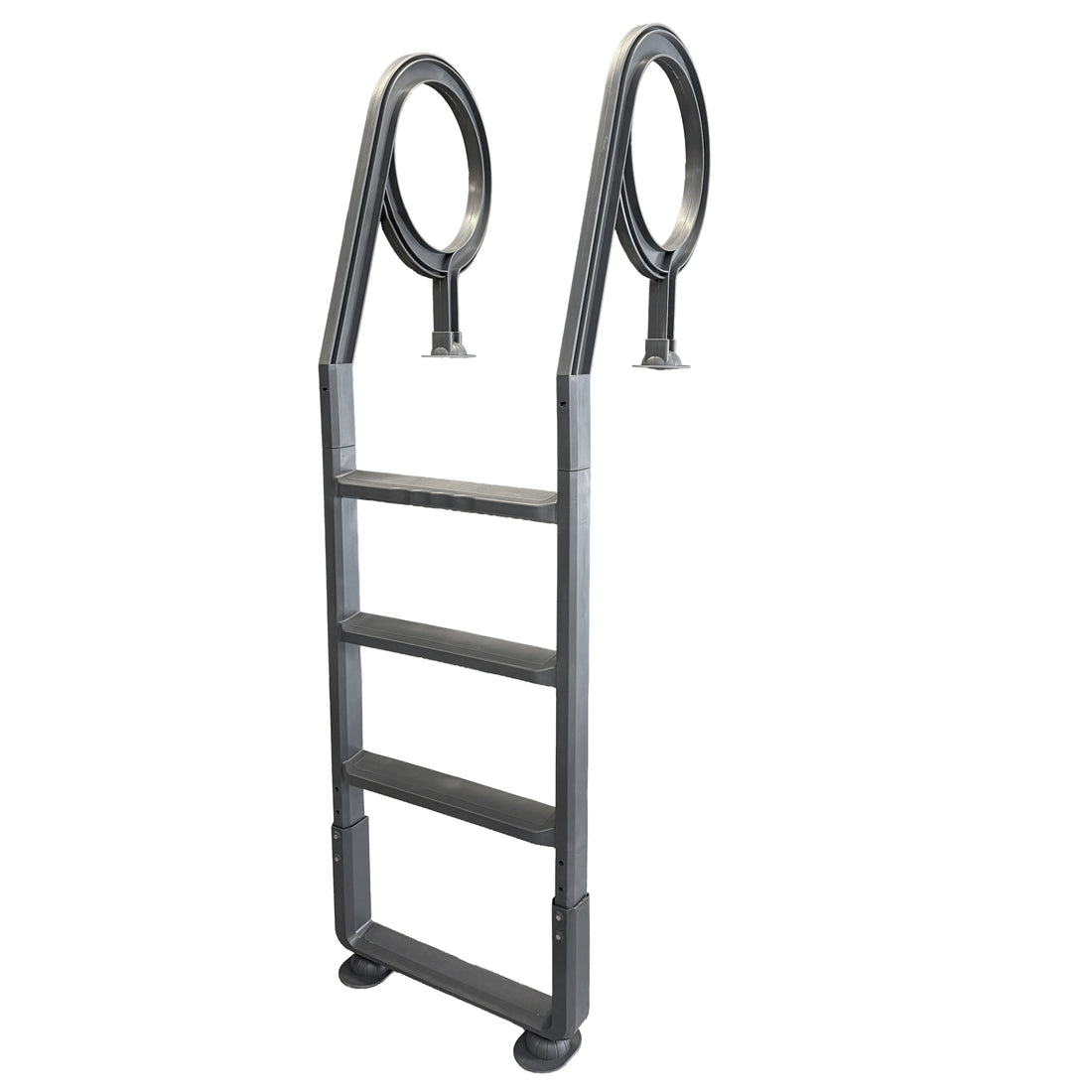 Échelle de deck en résine gris foncée pour piscine hors terre - 43A-GREY-BX