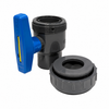 2" Gray Female Glued 2-Way Ball Valve - 200-010G