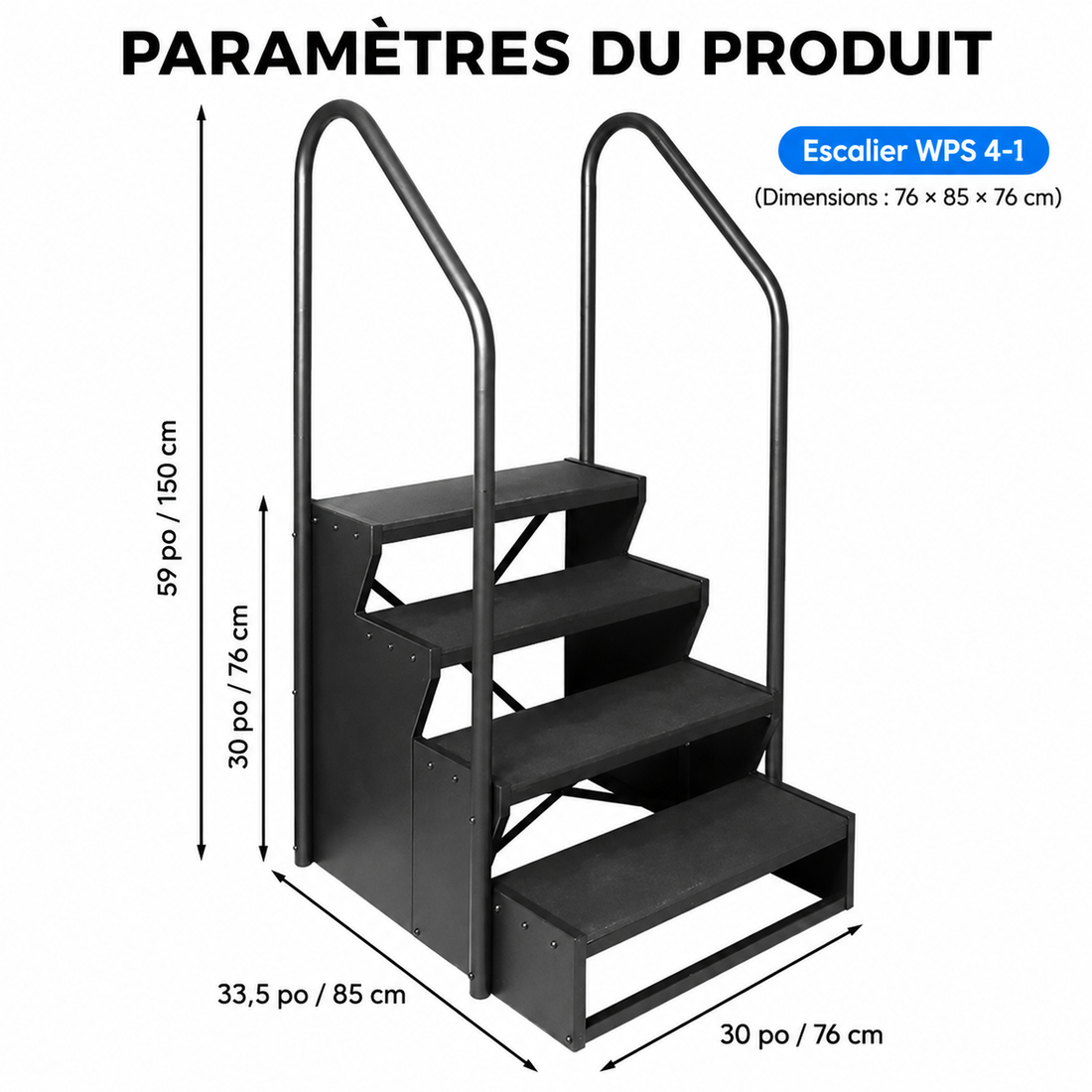 4-Tier Non-Slip Swim Spa Step - WPS 4-1