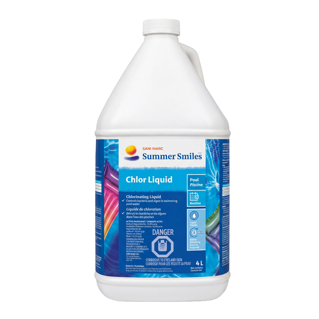Liquid Chlorine for Swimming Pools - Summer Smiles
