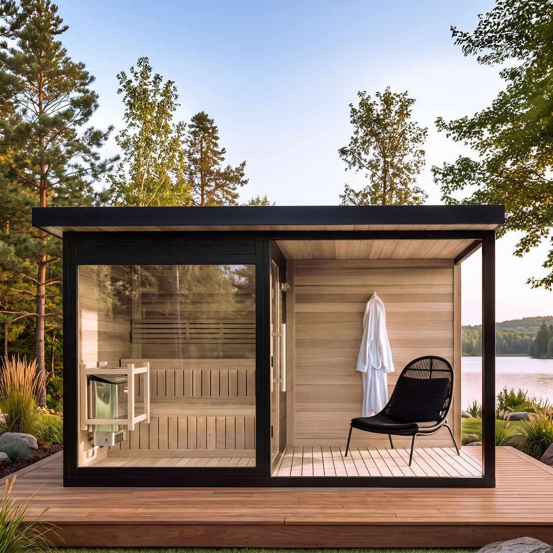 Sauna Helsinki en cèdre rouge - 12' x 7'