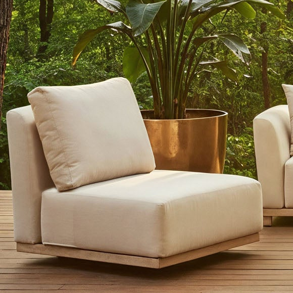 Varsovie swivel armchair, 1 seat, beige - Store demo with imperfections