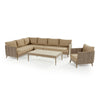 Madagascar sectional with 1 armchair