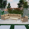 Madagascar sectional with 1 armchair