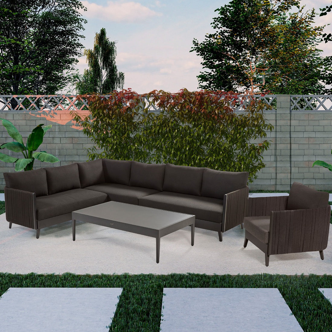 Sectionnel Madagascar avec fauteuil