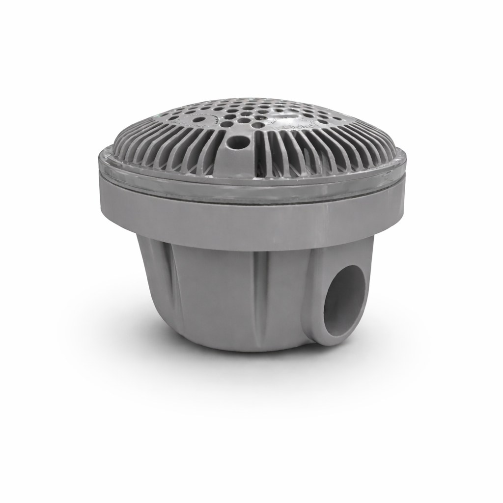 Drain de fond gris complet pour piscine hors terre