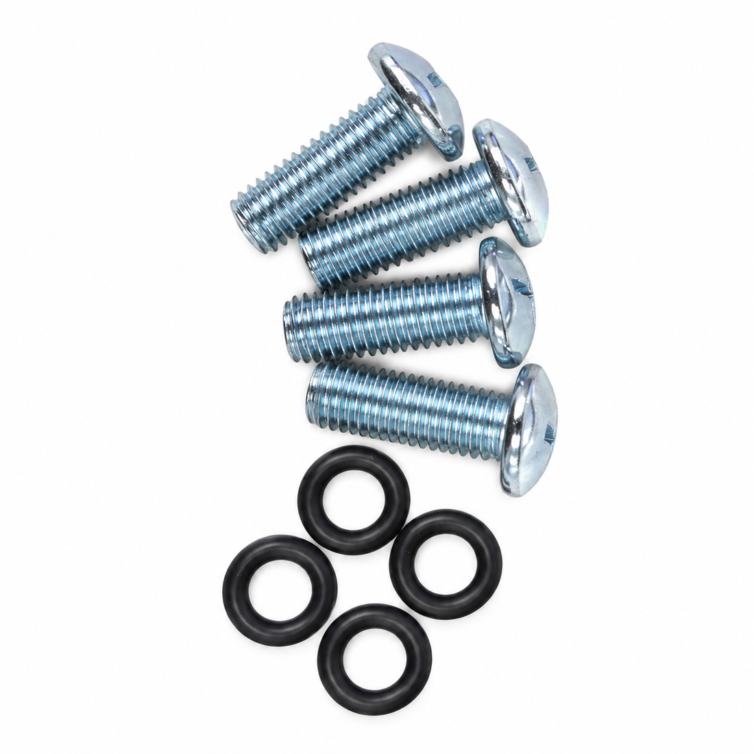 Screws with gaskets for permanent carport anchoring – Set of 4