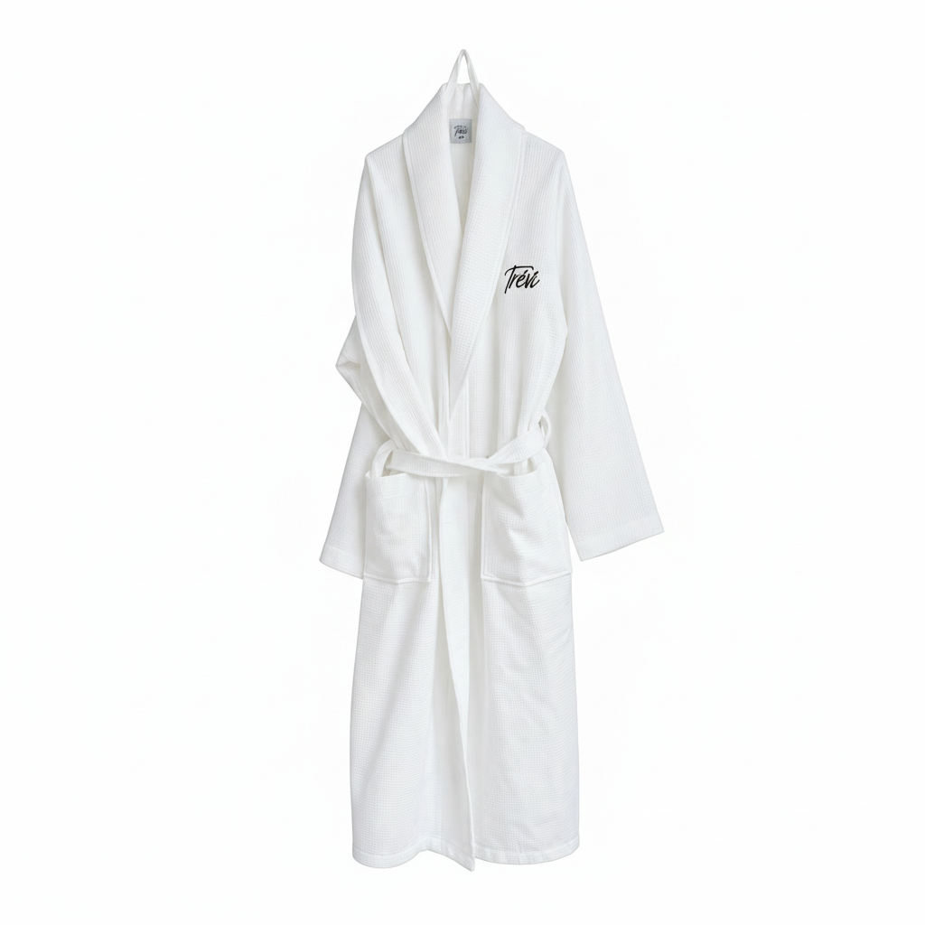 White polyester bathrobe – Trévi Signature