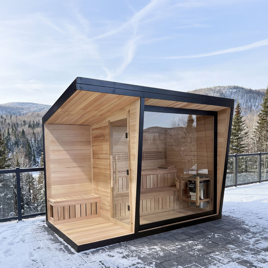 Sauna Oslo en cèdre rouge - 10' x 7'