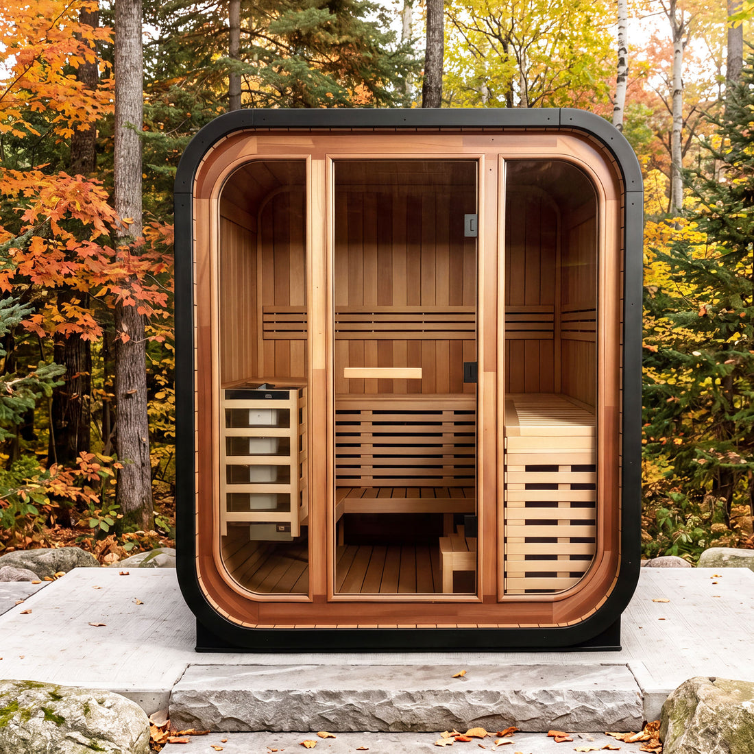 Sauna Finlande en cèdre rouge - 6' x 6'