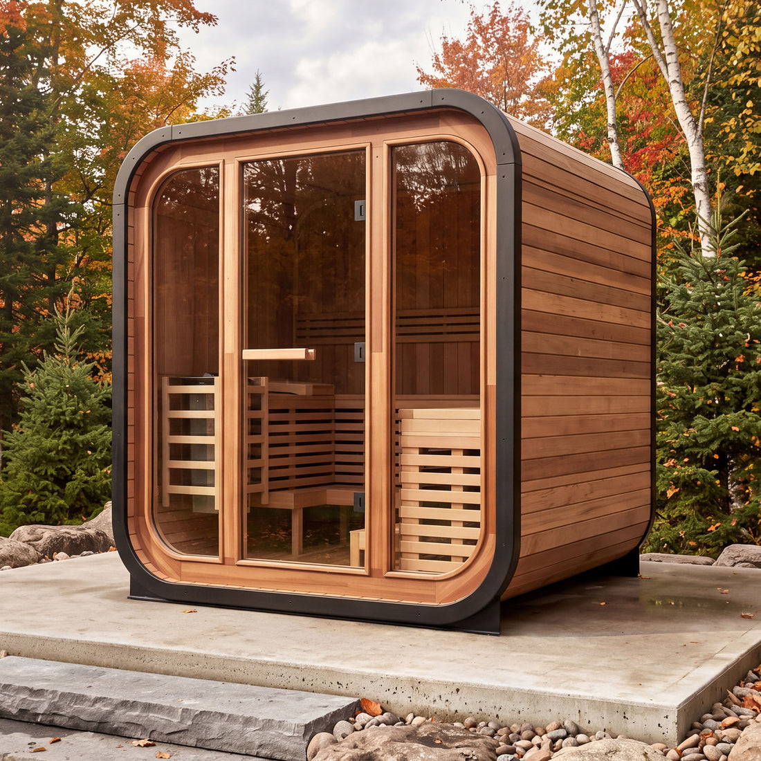 Sauna Finlande en cèdre rouge - 6' x 6'