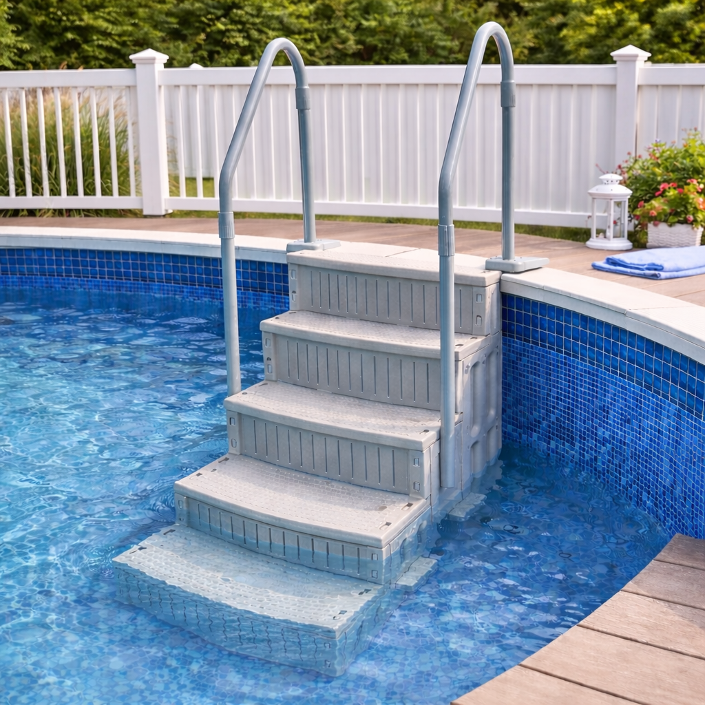 Above-ground resin pool step – Palladium model