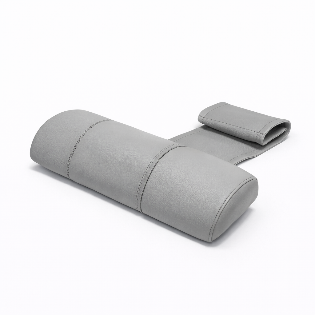 Grey headrest with central weight