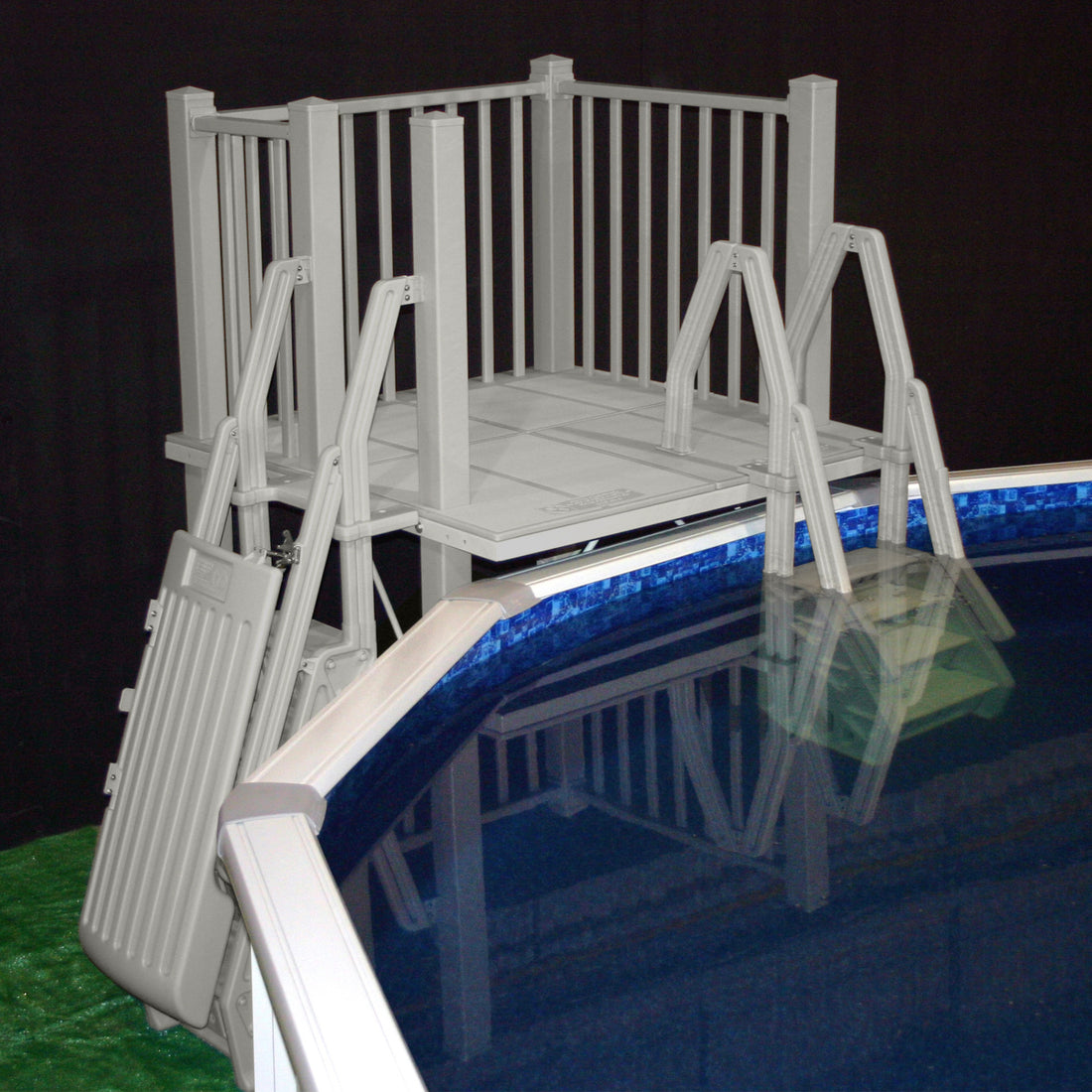 Ensemble de terrasse de piscine en résine