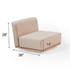 Varsovie swivel armchair, 1 seat, beige - Store demo with imperfections