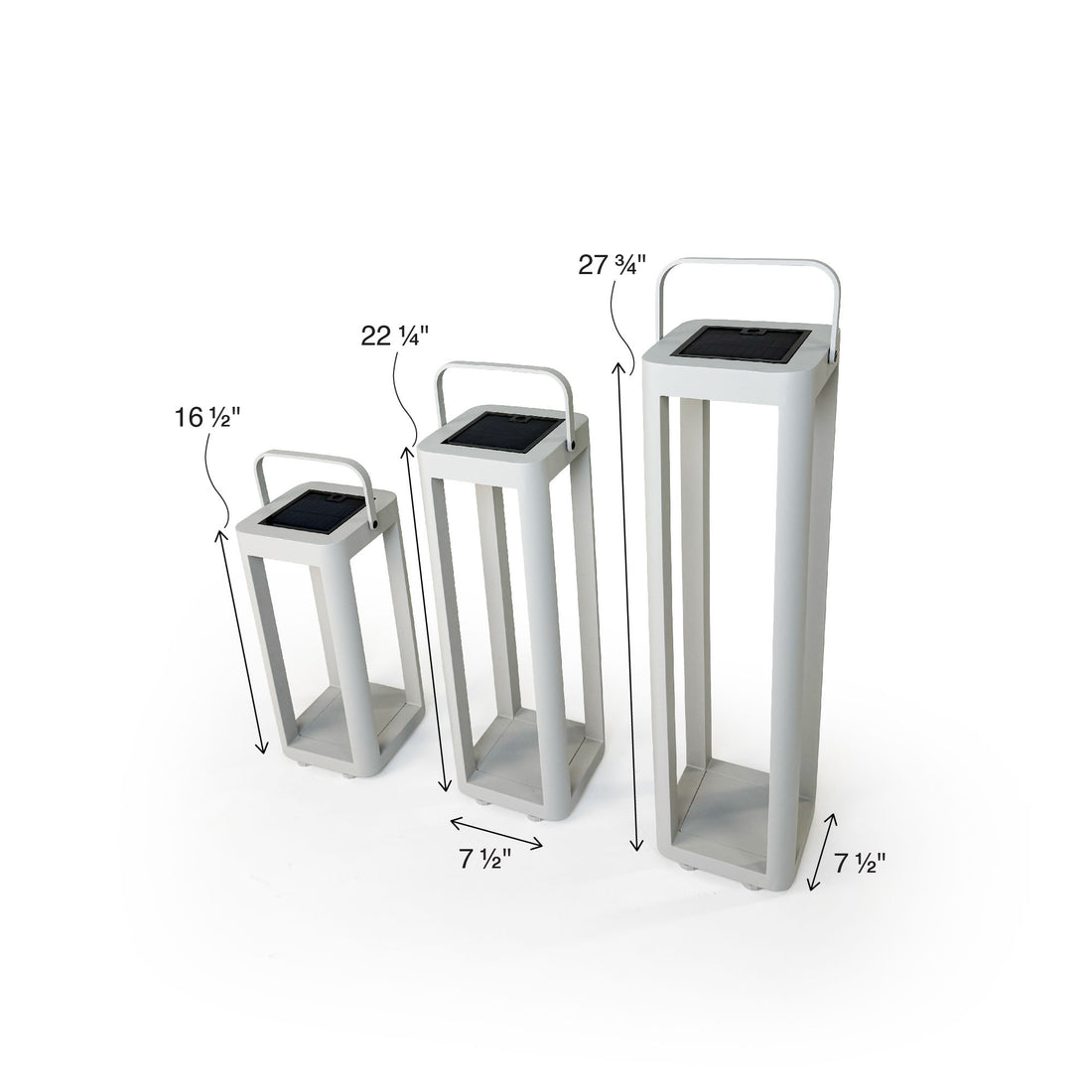 Greige outdoor lantern – 3 light intensities