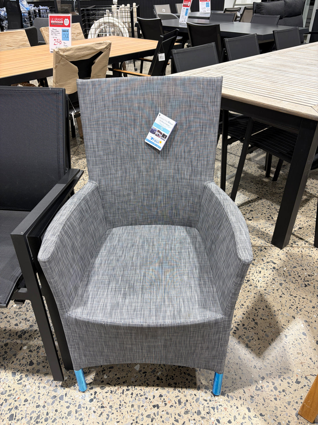 Malibu grey dinner chair - Store demo with imperfections
