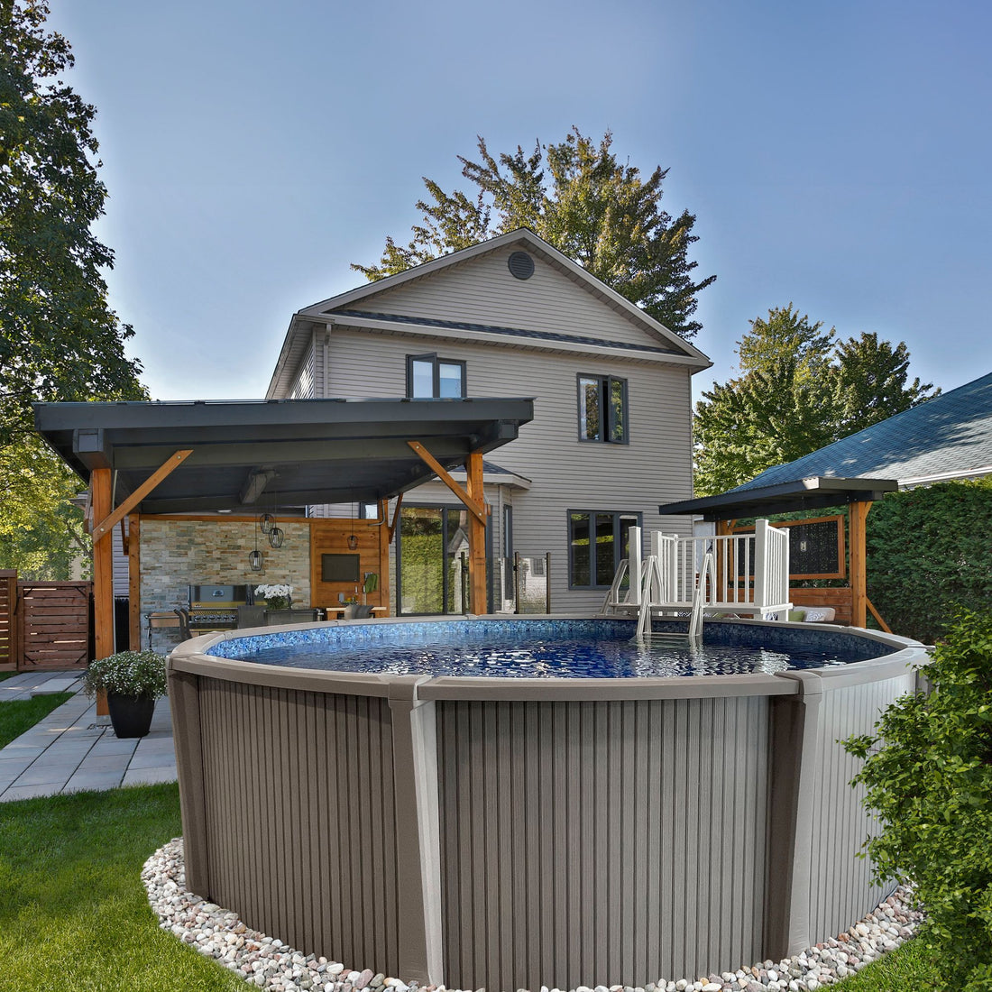 12' Above Ground Pool with Cubic Liner - Trevi Matrix