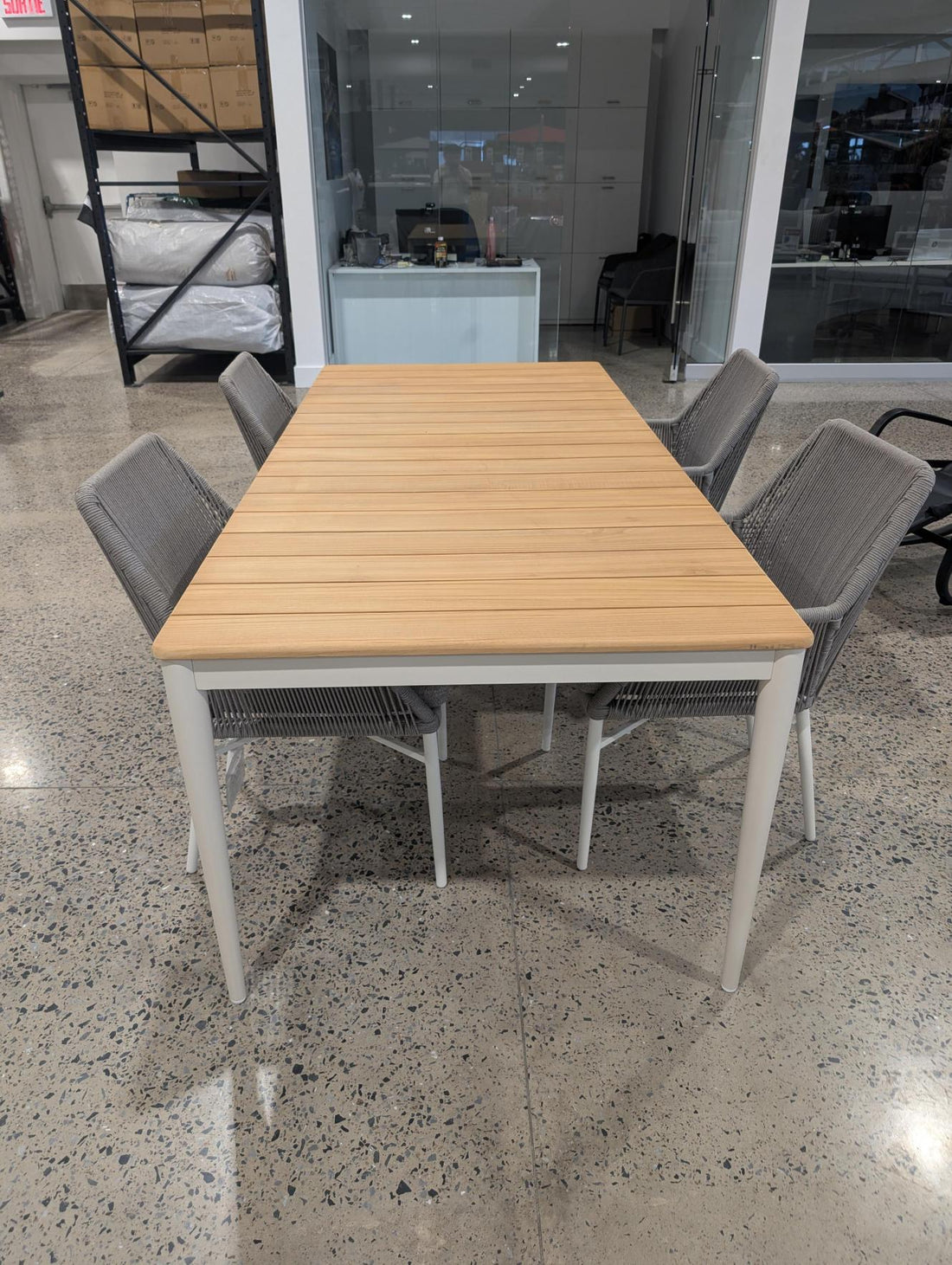 Gunamatta teak wood dining table - Store demo with imperfections