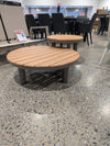 Set of 2 teak coffee tables - Store demo with imperfections
